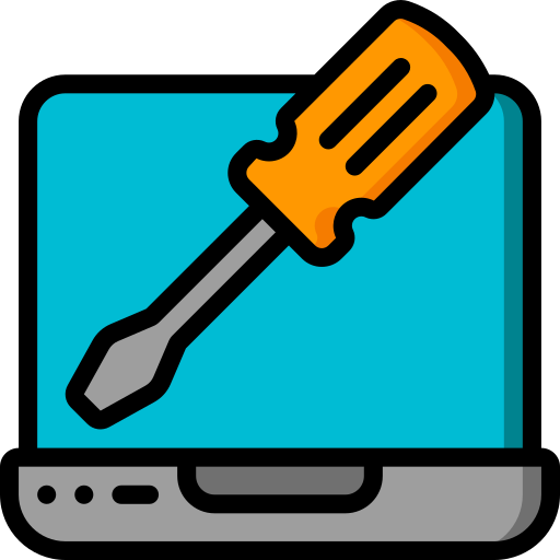Computer laptop repair service icon